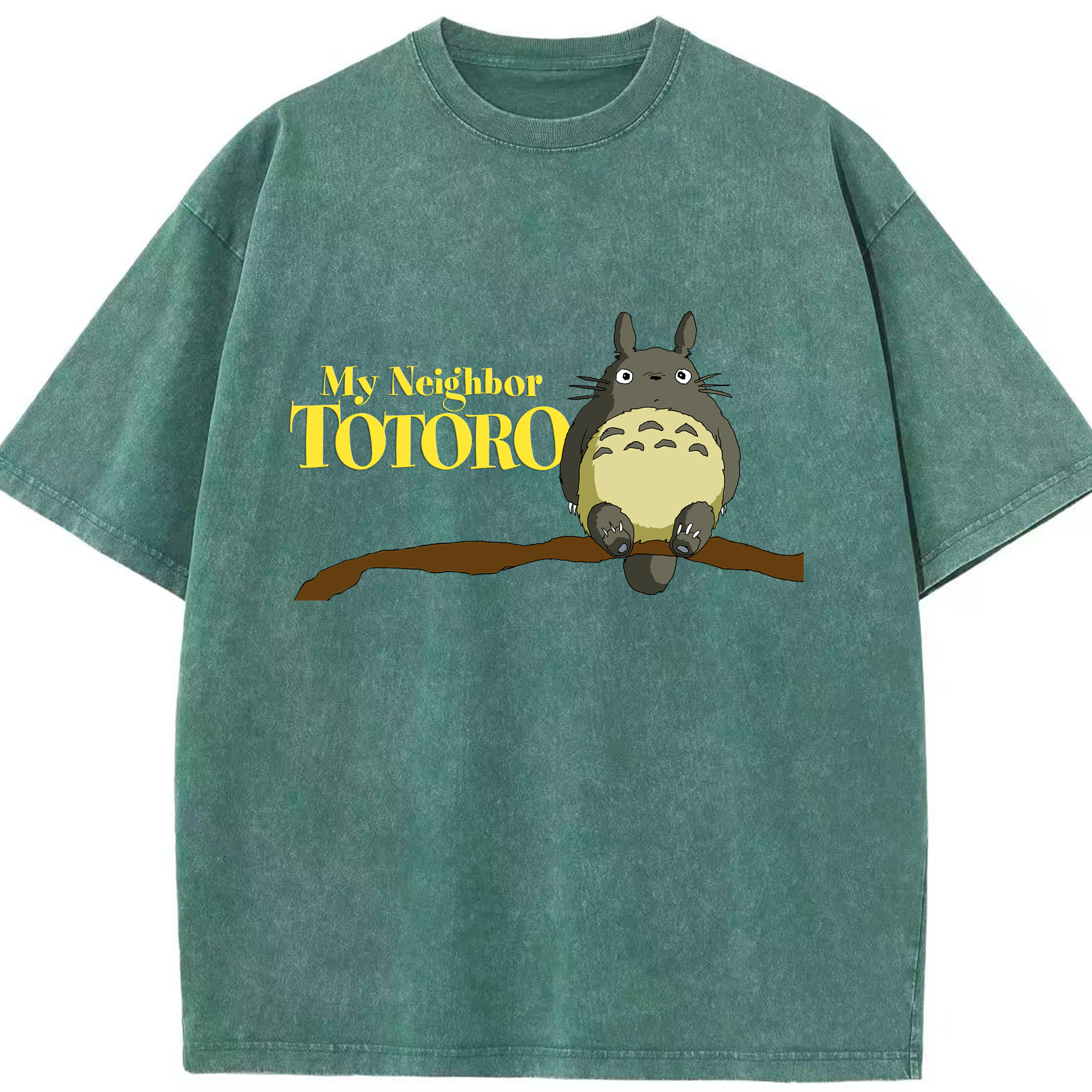 （画像用） となりのトトロ 草壁メイ 草壁サツキ My Neighbor Totoro Satsuki Kusakabe Mei Kusakabe 綿100% ヴィンテージ風 半袖Tシャツ（フロントプリント）